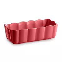 Форма для выпечки прямоугольная с волнистыми бортами, 28.5 х 13 см, керамика, розовый, серия Madlen, EMILE HENRY, Франция, 