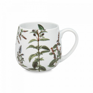 Кружка «Мой любимый чай с мятой», 420 мл, фарфор, белый, декор, KOENITZ, Германия, Большие кружки