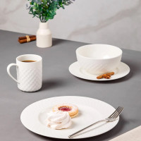 Сервиз чайно-столовый на 1 персону , 4 предмета, фарфор, белый, серия Капля, DECOR DE TABLE, Россия_00818470057136265867.jpg