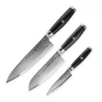 Набор из 3-х кухонных ножей поварская тройка, серия Ypsilon, YAXELL, Япония, 