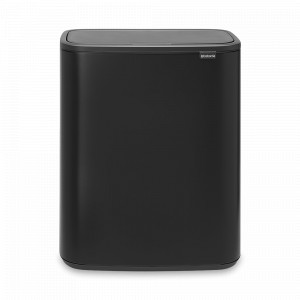 Контейнер для раздельного мусора, 2 х 30 л, нержавеющая сталь, черный, серия BO TOUCH BIN, BRABANTIA, Бельгия, Мусорные ведра 60 л. Brabantia