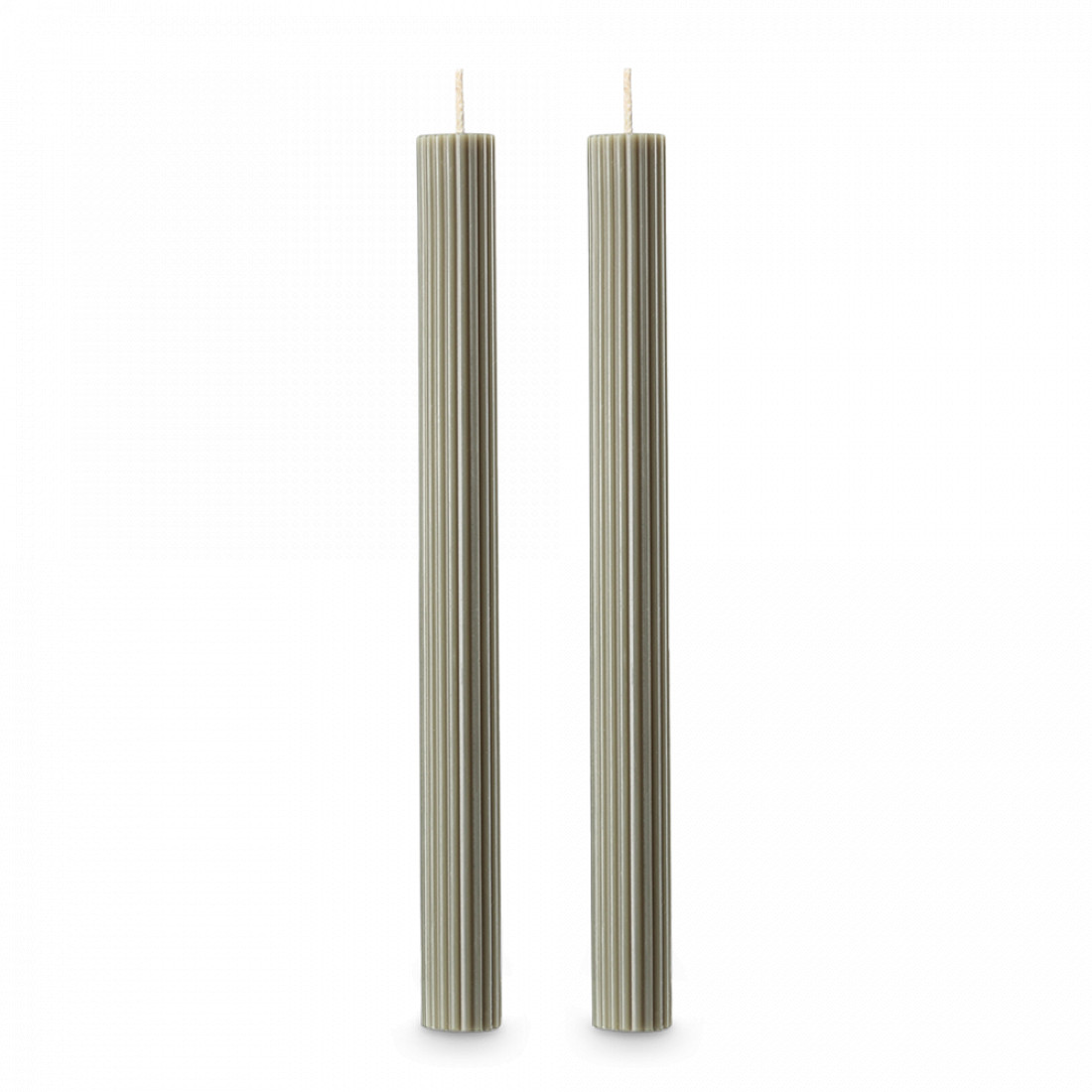 Набор из 2-х свечей, 24.5 см, зеленый, серия Edge, TKANO, Россия