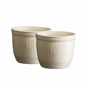 Набор из 2-х рамекинов, керамика, 8 х 7 см, крем, EMILE HENRY, Франция, EMILE HENRY (Франция)