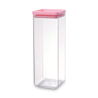 Контейнер для сыпучих продуктов, 2,5 л, 11 х 11 х 29,5 см, пластик, розовый, серия Tasty Colours, BRABANTIA, Бельгия