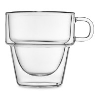 Термокружка Stack, 350 мл, боросиликатное стекло, прозрачный, WALMER, Великобритания