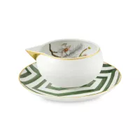 Соусник с подставкой, 500 мл, фарфор, белый, декор, серия Amazonia, VISTA ALEGRE, Португалия, 