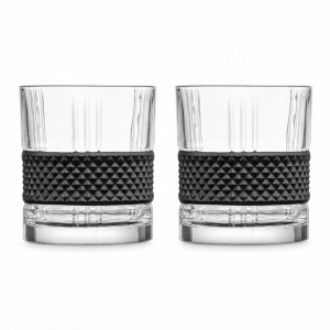 Набор из 2-х стаканов для виски, 330 мл,  декор - черный, хрустальное стекло, серия Glen, EISCH, Германия, EISCH (Германия)