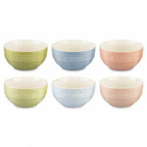 Набор из 6-ти мисок, 14 см, керамика, мультиколор, серия La Cocotte, STAUB, Франция, Пиалы, салатники индивидуальные