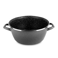 Кастрюля низкая, 24 см, сталь, стеклоэмаль, черный, серия K2, VITRINOR, Испания