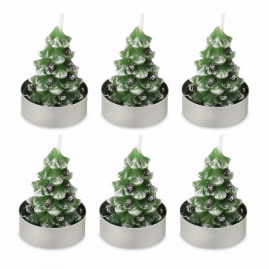 Набор из 6-ти декоративных свечей Enchanted woods, парафин, зеленый, серия New Year Essential, TKANO, Китай, Свечи