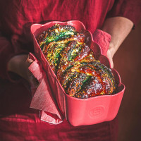 Форма для выпечки прямоугольная с волнистыми бортами, 28.5 х 13 см, керамика, розовый, серия Madlen, EMILE HENRY, Франция_00820220043537561074.jpg