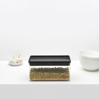 Контейнер модульный для продуктов, 1.5 л, 22 х 11 х 10.6 см, пластик, темно-серый, серия Tasty+, BRABANTIA, Бельгия_00817010067371196559.jpg