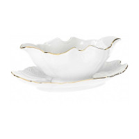 Сервиз столовый на 12 персон, 67 предметов, фарфор, белый, золотой, серия Белый узор, BERNADOTTE, Чехия_00821270056555007567.jpg