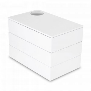 Шкатулка Spindle, размер: 19 х 11,4 х 12,7 см, материал: дерево, цвет: белый, UMBRA, Канада, UMBRA (Канада)