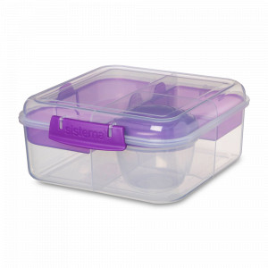 Ланч-бокс многосекционный, 1,25 л, пластик, серия To Go, SISTEMA, Новая Зеландия, Ланч-боксы