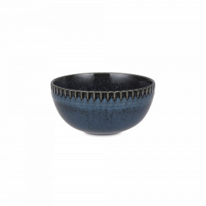 Салатник порционный, 850 мл, 15.5 см, фарфор, черный, синий, серия Black Kitchen, HOME &amp; STYLE, Китай, HOME & STYLE (Италия)