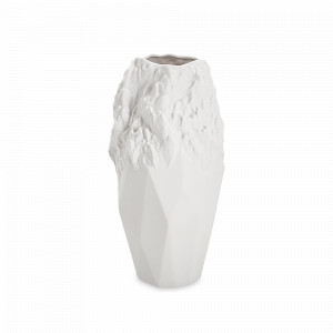 Ваза для цветов Текстура, 25.5 см, фарфор, белый матовый, серия Floral, HOME &amp; STYLE, Китай, HOME & STYLE (Италия)