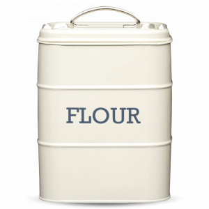 Банка для хранения муки, металл, 24 х 12 см, кремовый, серия Living Nostalgia, KITCHEN CRAFT, Великобритания, Емкости для хранения сыпучих продуктов