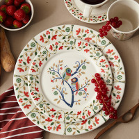 Набор из 2-х обеденных тарелок Love Birds, 28 см, фарфор, белый, декор, серия Birds of Paradise, LIBERTY JONES, Россия_00817550037917307645.jpg