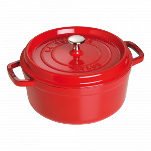 Кокот круглый, 3,8 л, 24 см, чугун, вишневый, серия La Cocotte, STAUB, Франция, STAUB (Франция)