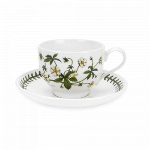 Пара чайная «Лапчатка», 280 мл, фаянс, белый, декор, серия Botanic Garden, PORTMEIRION, Великобритания, PORTMEIRION (Великобритания)