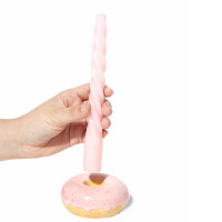 Подсвечник на одну свечу Donut, 7 см, керамика, розовый, серия Fast Food, DOIY, Испания_00819740050671459887.jpg