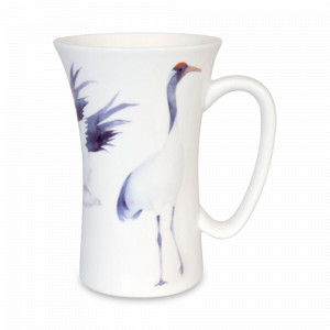 Кружка «Японский журавль», 630 мл, фарфор, белый, декор, KOENITZ, Германия, Большие кружки