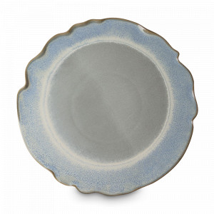 Тарелка обеденная Blue, 26.5 см, каменная керамика, голубой, серый, серия Auberge, ROOMERS TABLEWARE, Нидерланды, Тарелки керамические