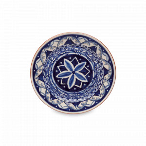 Тарелка закусочная, 22.9 см, керамика, белый, синий, серия Alentejo Terracota, COSTA NOVA, Португалия, Alentejo COSTA NOVA