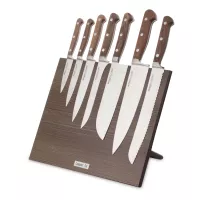 Набор кухонных ножей, 7 штук, на магнитной подставке ComposeEat, серия Classic Walnut, BERGER CUTLERY, Германия, 