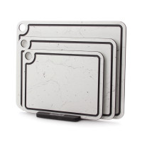 Набор из 3-х разделочных досок на подставке, мрамор Бьянко, в подарочной коробке, композитный материал, серия Elegance, ComposeEat, Россия_00816080038979013218.jpg