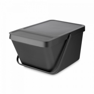 Ведро для мусора Stackable, 20 л, пластик, антрацит, серия SORT GO, BRABANTIA, Бельгия, Мусорные ведра SORT&GO BRABANTIA