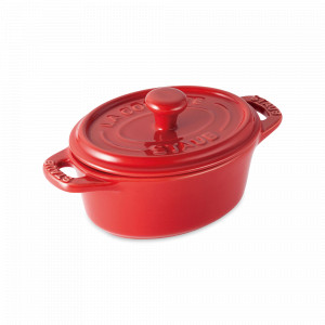 Кокот овальный, 15 х 11 см, керамика, красный, серия La Cocotte, STAUB, Франция, STAUB (Франция)