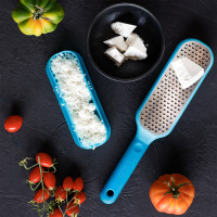 Терка мелкая с ручкой, с контейнером, 27,5 см, голубая, серия Kitchen Tools, TREBONN, Италия_00816360038825127027.jpg