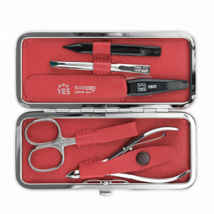 Набор маникюрный в кожаном футляре, 5 предметов, YES, Германия, Домашний маникюрный набор