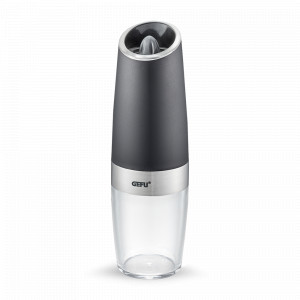 Мельница электрическая для соли и перца Giva, 20,2 см, нержавеющая сталь, пластик, черный, GEFU, Германия, GEFU (Германия)
