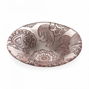 Блюдо глубокое малое, 19 см, стекло, коричнево-медовый, серия Pashmina, IVV (Italy), Италия, IVV (Италия)