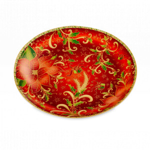 Блюдо «Palais Royal Рождественская звезда», 31 см, фарфор, декор, LAMART, Италия, Блюда из фарфора