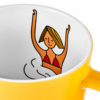 Кружка LOVE SWIM, 400 мл, фарфор, желтый, WALMER, Великобритания_00813200045782726751.jpg