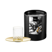 Кофейная пара для эспрессо, 100 мл, хрустальное стекло, цвет декора - золотой, серия Twist, EISCH, Германия_00818270060239567520.jpg