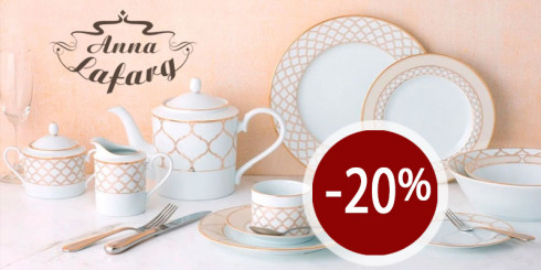 Скидка до -20% на бренд ANNA LAFARG