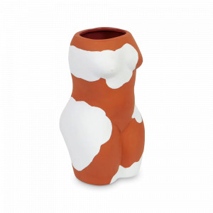 Ваза для цветов Body, Vitiligo, 19 см, керамика, белый, коричневый, DOIY, Испания, DOIY (Испания)
