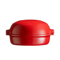 Форма для запекания с крышкой, 19,5 см, керамика, гранат, серия Cheese Baker, EMILE HENRY, Франция_00803290054184716570.jpg