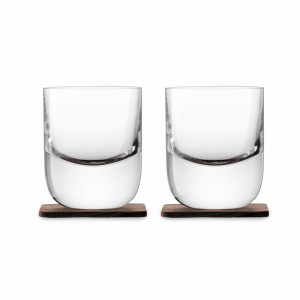 Набор из 2-х стаканов для виски с подставками Renfrew, 270 мл, стекло, дерево, серия Whisky, LSA International, Великобритания, LSA International (Великобритания)