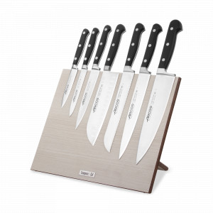 Набор кухонных ножей, 7 штук, на магнитной композитной подставке ComposeEat (светлое дерево), серия Opera, ARCOS, Испания, Наборы кухонных ножей Arcos