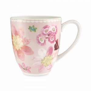 Кружка , 375 мл, фарфор, белый, розовый, серия Primula, MAXWELL WILLIAMS, Австралия, MAXWELL & WILLIAMS (Австралия)