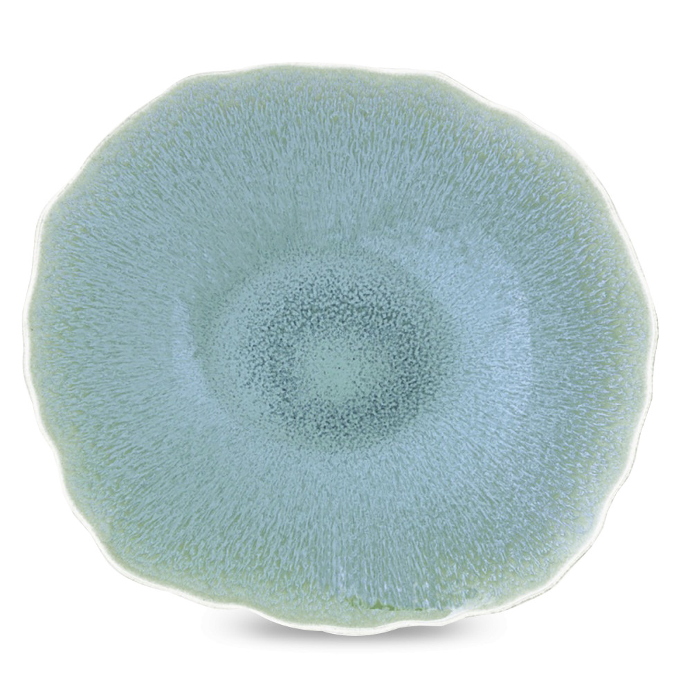 Тарелка  десертная, 22 см, керамика, голубой, серия Plume, JARS, Франция