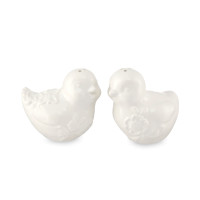 Набор для соли и перца, керамика, белый, декор, серия Цыпленок, DECOR DE TABLE, Россия