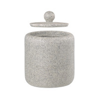 Банка для хранения Loup, 430 мл, полирезин, серый, серия Bath, BERGENSON BJORN, Великобритания_00813860057763214151.jpg