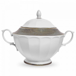 Супница , 3 л, фарфор, белый, золотой, серия Soren Gold, WALLENDORFER, Германия, Предметы сервировки WALLENDORFER